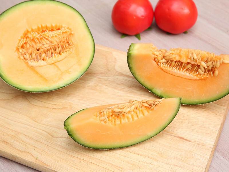 Dưa lưới ruột cam có ngoại hình đẹp mắt