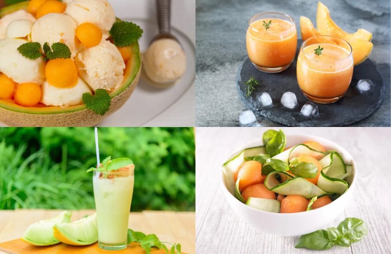 Có thể dùng dưa lưới để chế biến rất nhiều món ngon