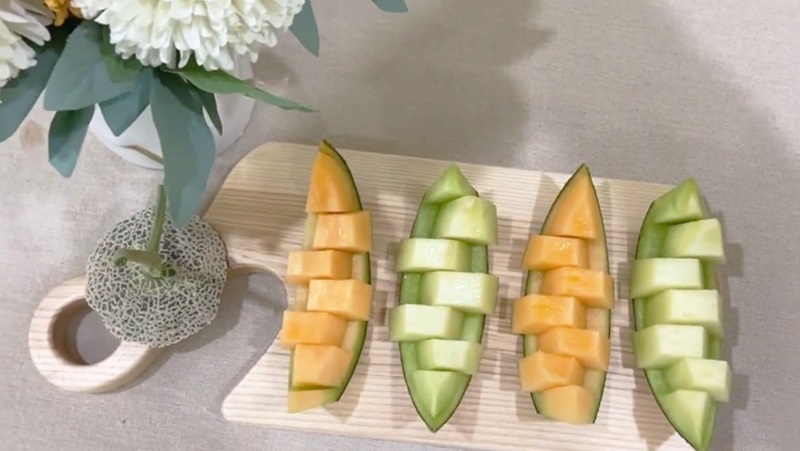 Xếp dưa lưới kiểu sole