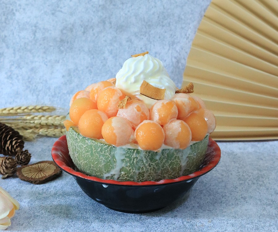 Bingsu dưa lưới thú vị cho bữa phụ