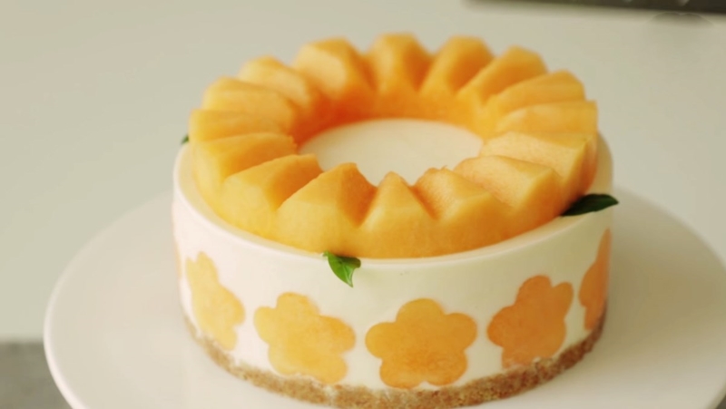 Cheesecake dưa lưới thơm ngon, béo ngậy
