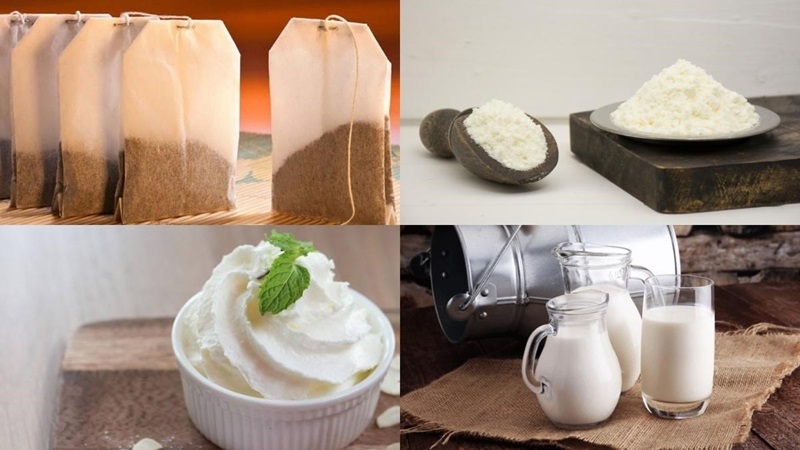 Nguyên liệu làm trà sữa dưa lưới với bột kem dưa lưới