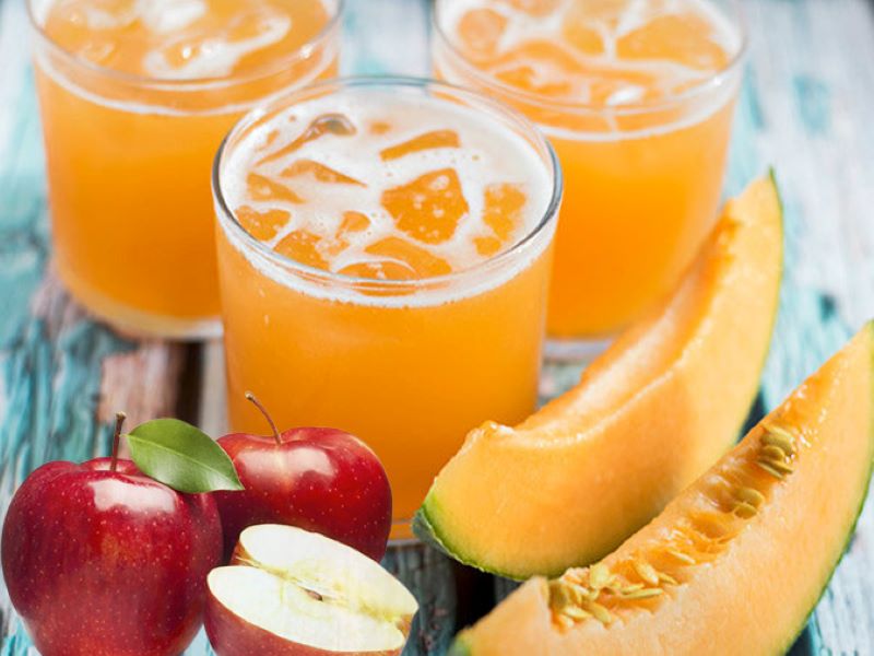 Cách làm sinh tố dưa lưới với táo