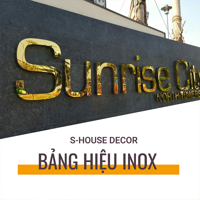 Inox có độ bóng cao, tạo nên sự sang trọng và đẳng cấp cho bảng hiệu