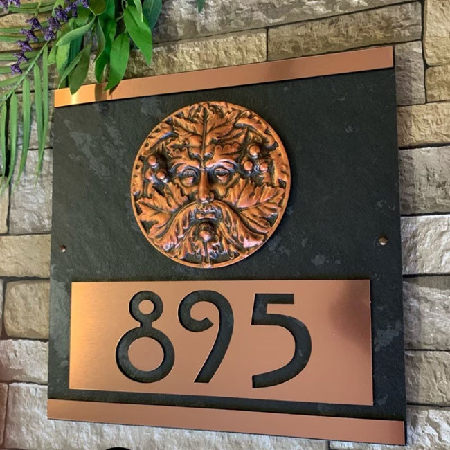 Biển số nhà bằng đồng hoa văn độc đáo