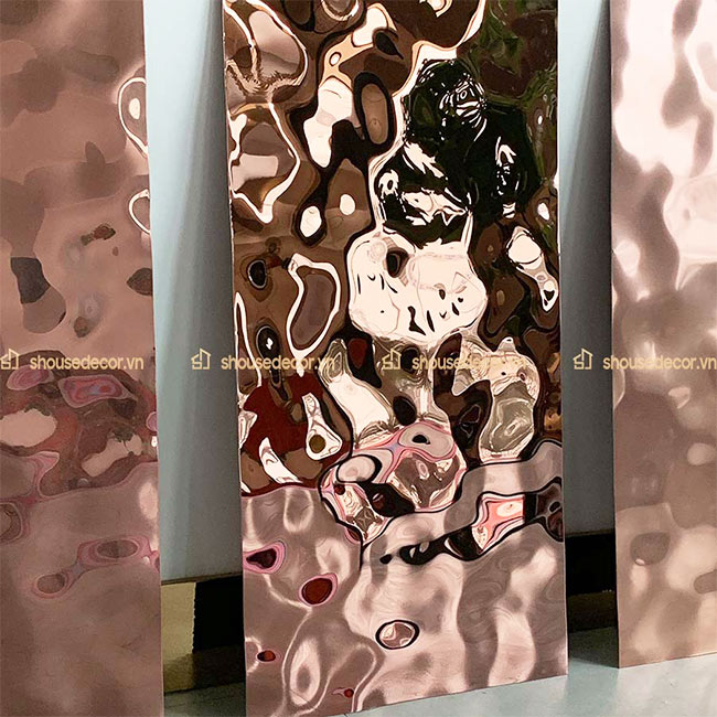 Cần chú ý khi phối kết hợp sử dụng tấm ốp inox sóng 3D hồng đồng