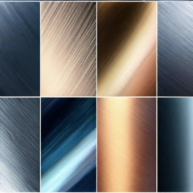 Ảnh ghép các màu sắc khác nhau của tấm ốp inox 201 tại S-House Decor