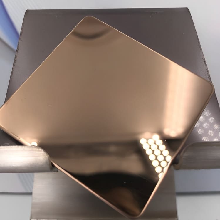 Mẫu Inox tráng gương 304 màu vàng đồng