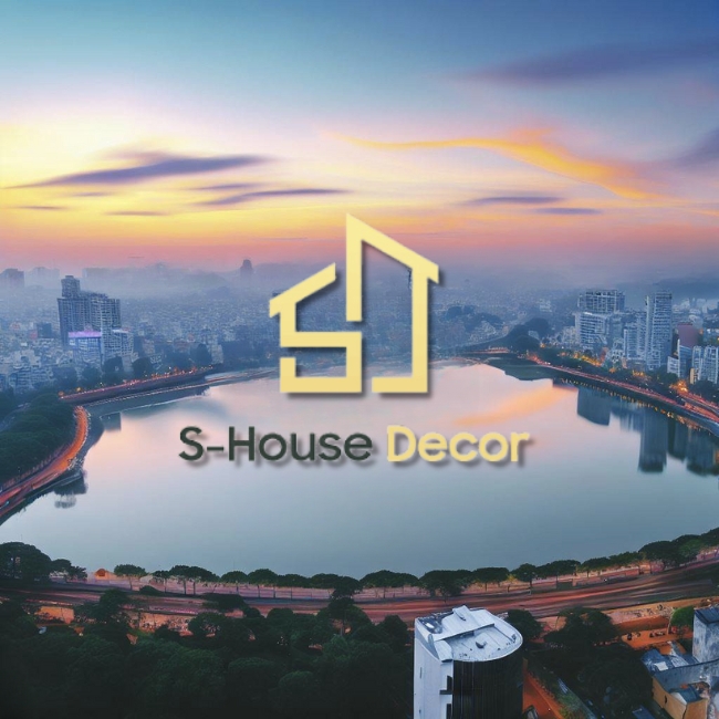 Một bức ảnh của một phòng khách hiện đại với đồ nội thất và đồ trang trí bằng inox mờ