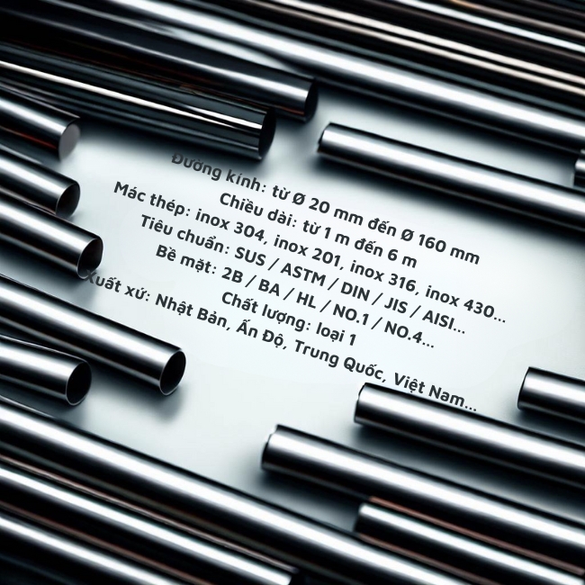 Đặc điểm chung của inox tròn đặc