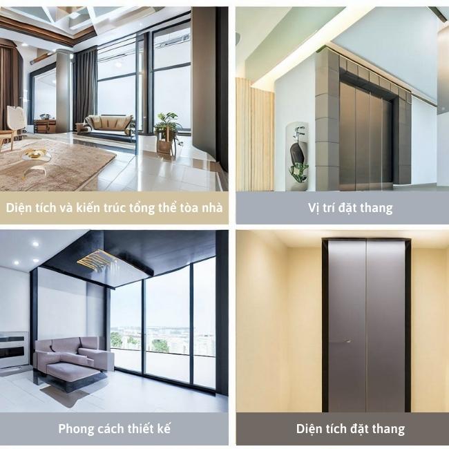 Các yếu tố ảnh hưởng đến kích thước của thang máy gia đình