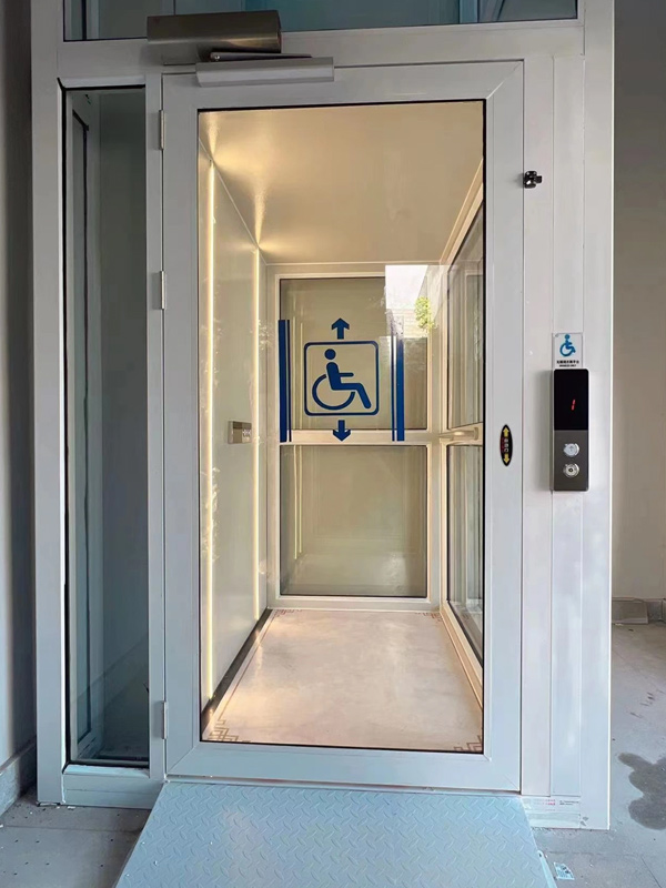 Kích thước thang máy kính 350kg