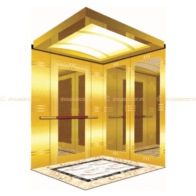 Mẫu ốp inox cabin thang máy số 01