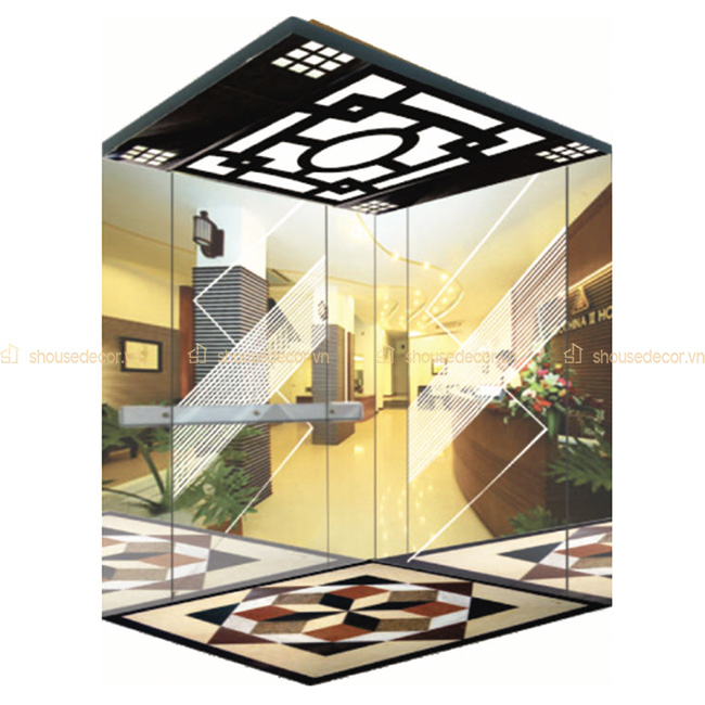 Mẫu ốp inox cabin thang máy số 03