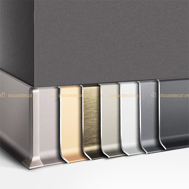 Nẹp len chân tường inox có đa dạng màu sắc để khách hàng lựa chọn