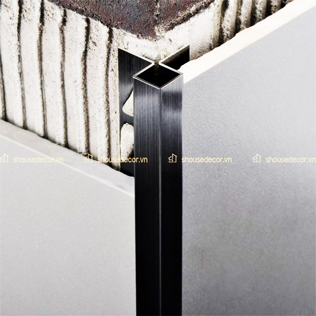 Nẹp inox vuông góc tường 2 cánh bảo vệ tường khỏi các tác nhân
