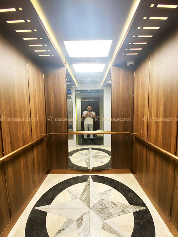 Ốp inox và vân gỗ An Cường sang trọng, hiện đại