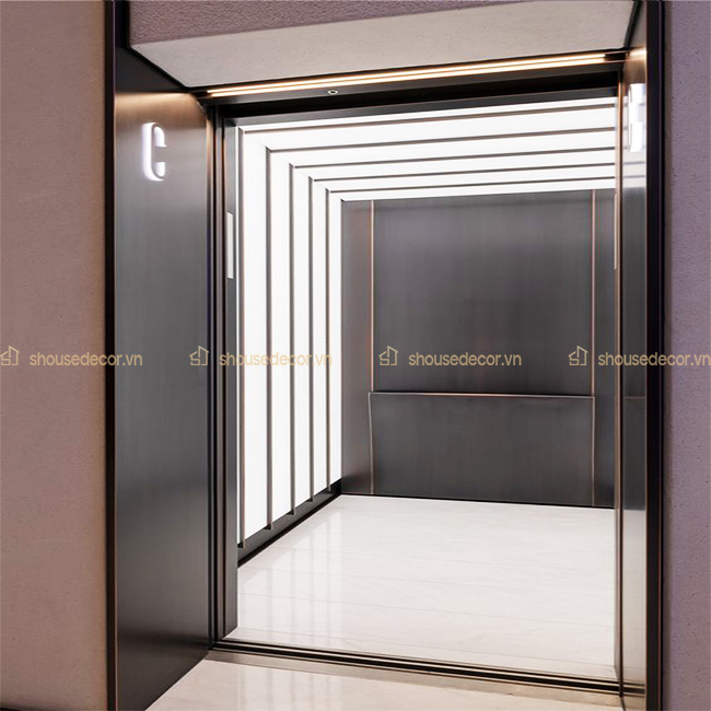 Chất liệu sọc nhuyễn kết hợp với về mặt gương và hoa văn độc đáo