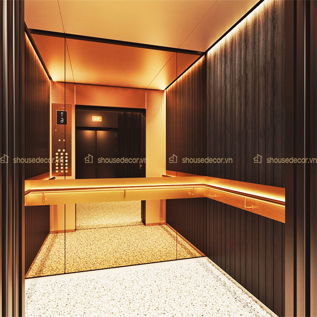 Mẫu ốp mạ vàng xước giúp nâng tầm không gian công trình