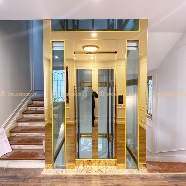 Tấm ốp inox vàng gương với tính thẩm mỹ cao