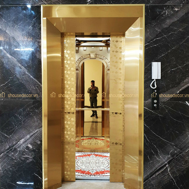 S-House Decor thi công những công trình ốp inox thang máy thời thượng