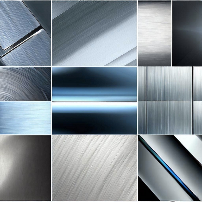 Ảnh ghép các loại tấm inox khác nhau