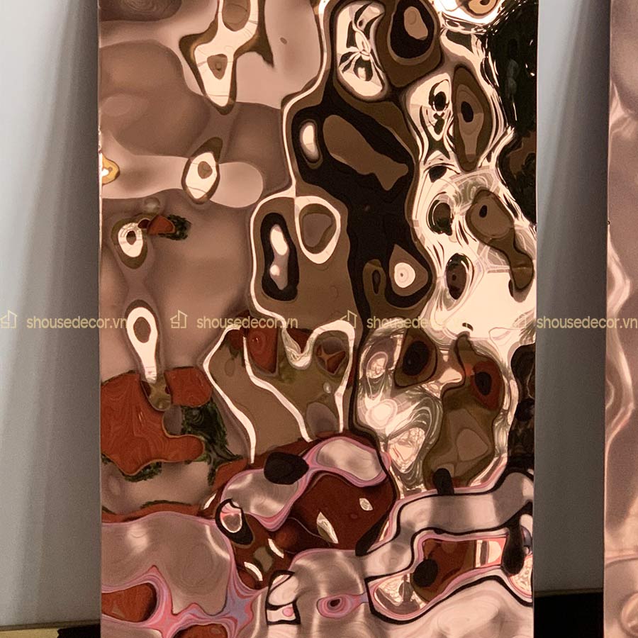 Tấm ốp sóng 3D hồng đồng tạo sự độc đáo cho không gian