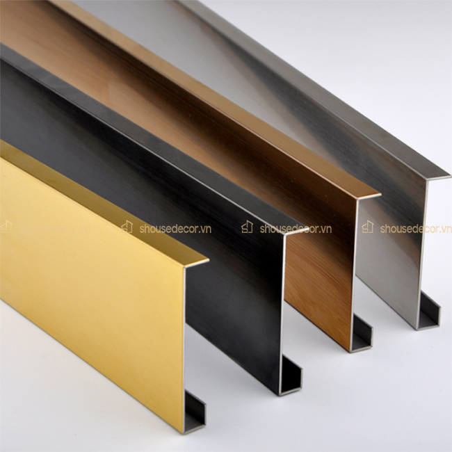 Nẹp inox chữ U của S House Decor được thi công từ inox chất lượng cao