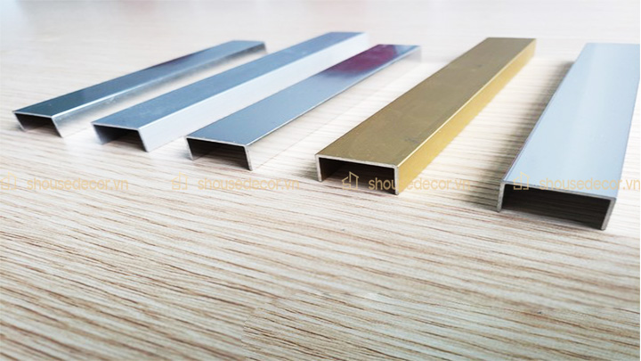 Thanh nẹp inox U20 đa dạng màu sắc, kiểu dáng