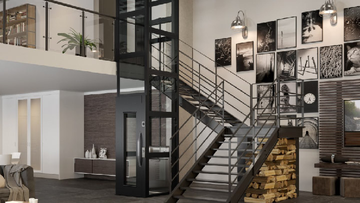 Cửa thang máy gia đình có nhiều kiểu dáng hài hòa