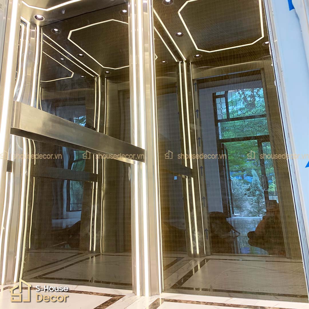 Hệ thống đèn LED cao cấp giúp tăng thêm độ thẩm mỹ cho cabin thang máy