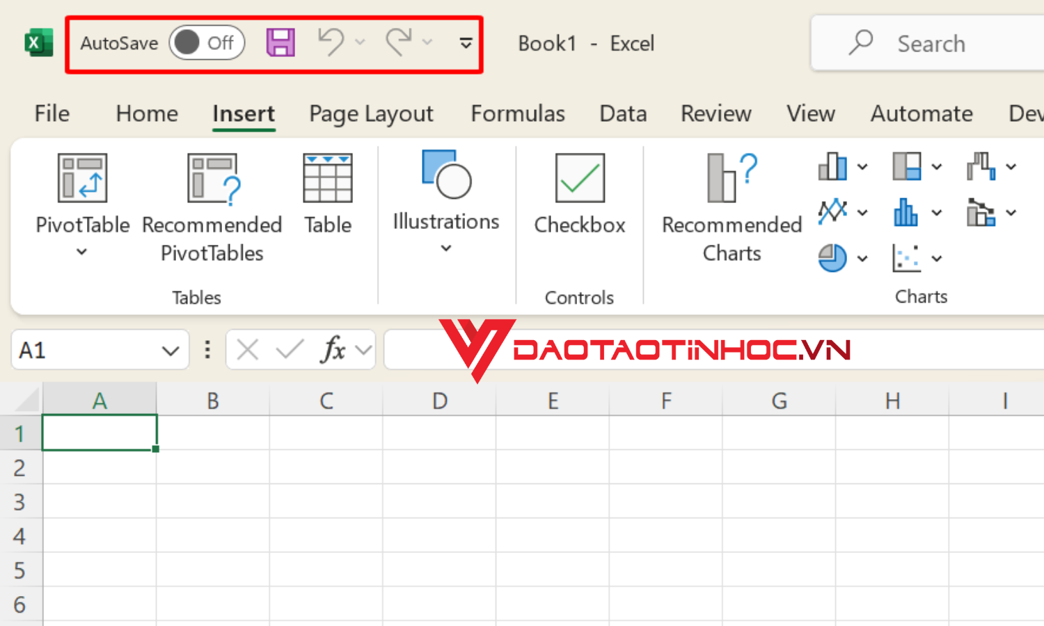 Thanh công cụ Quick Access Toolbar trong Excel