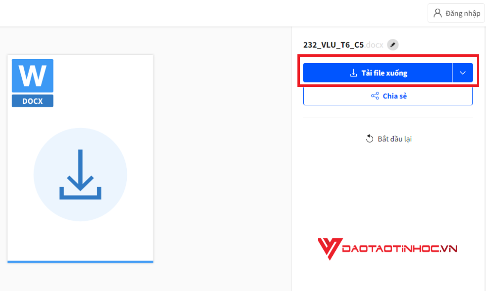 Cách chuyển Excel sang Word bằng trang web trực tuyến SmallPDF - Bước 4