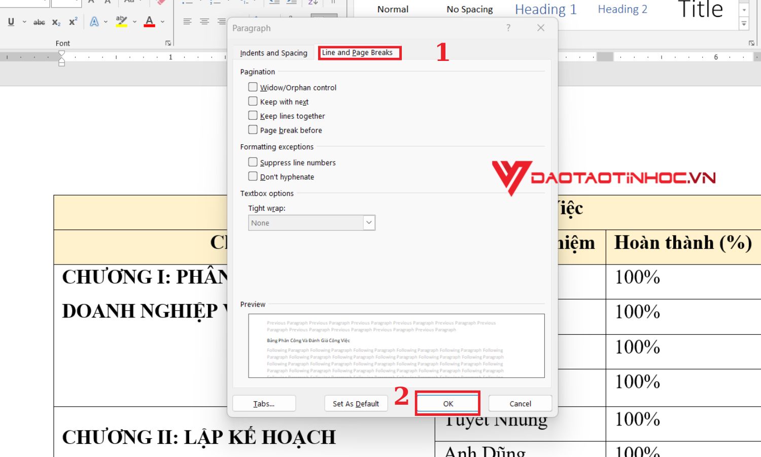Cách khắc phục khi Word bị nhảy trang - bước 2