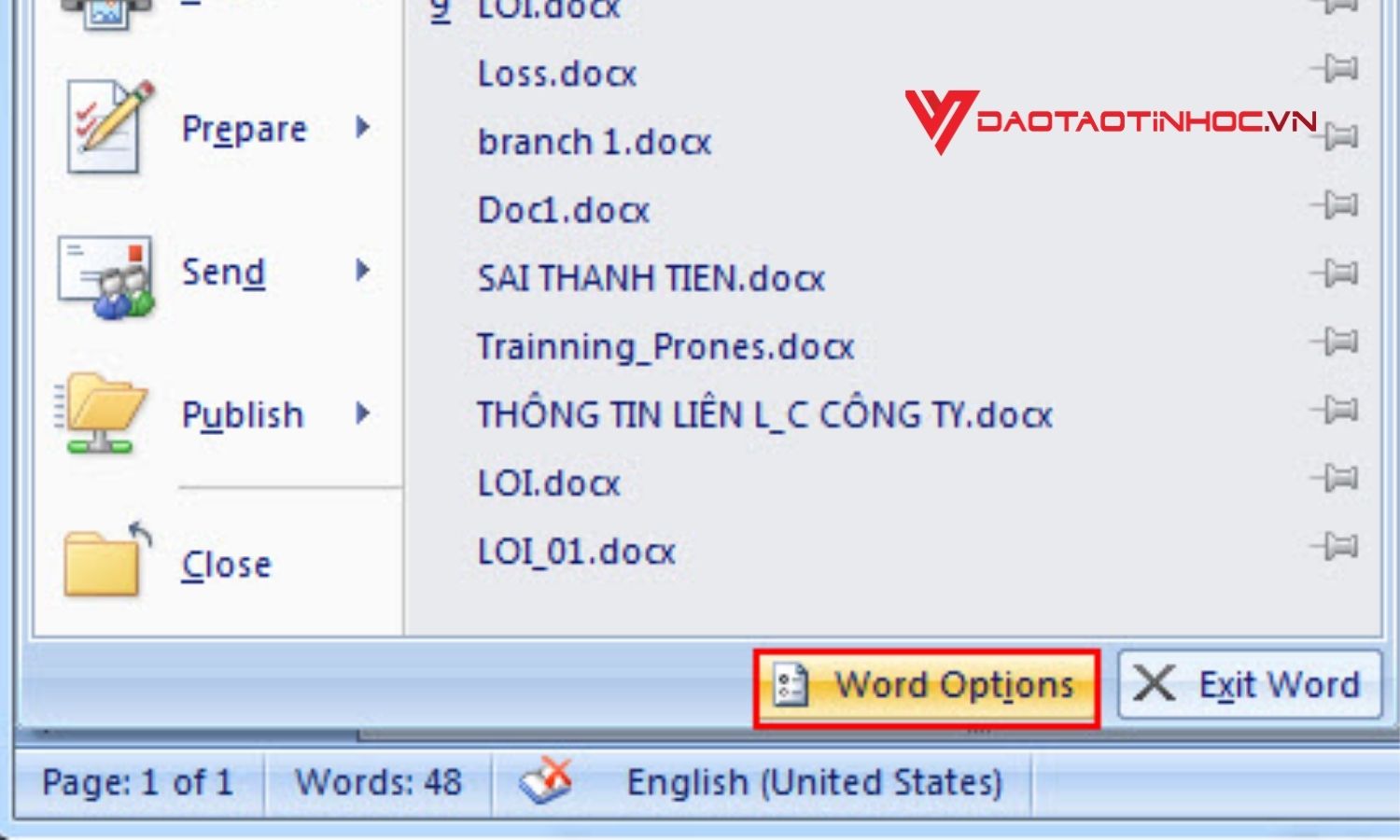 Cách sửa lỗi dính chữ trong word bước 2