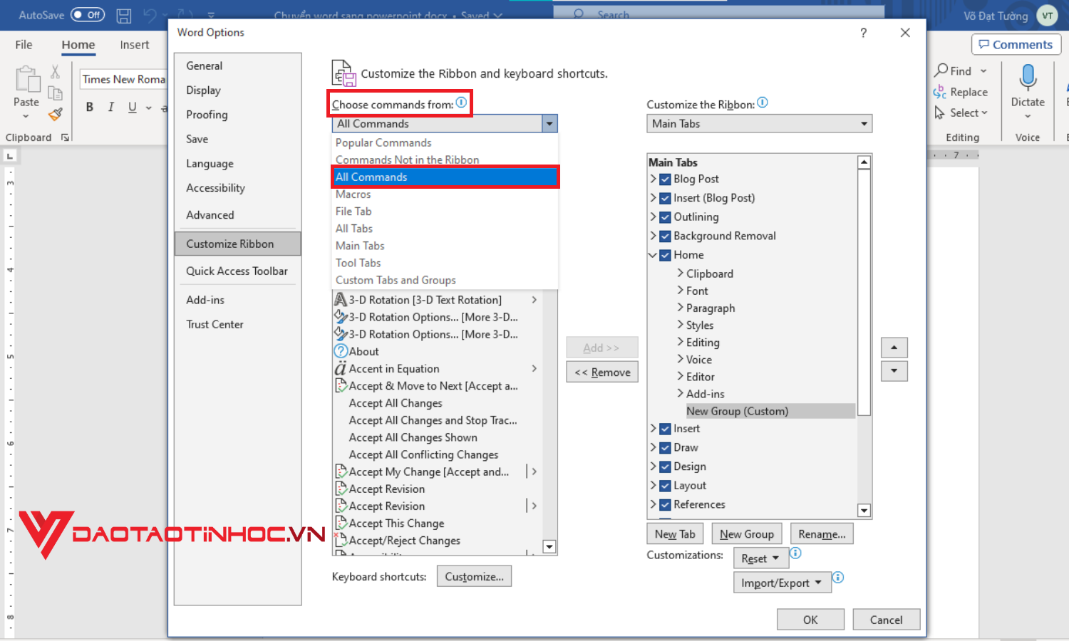 Cách chuyển Word sang Powerpoint từ phiên bản 2013, 2016, 2019 - Bước 4