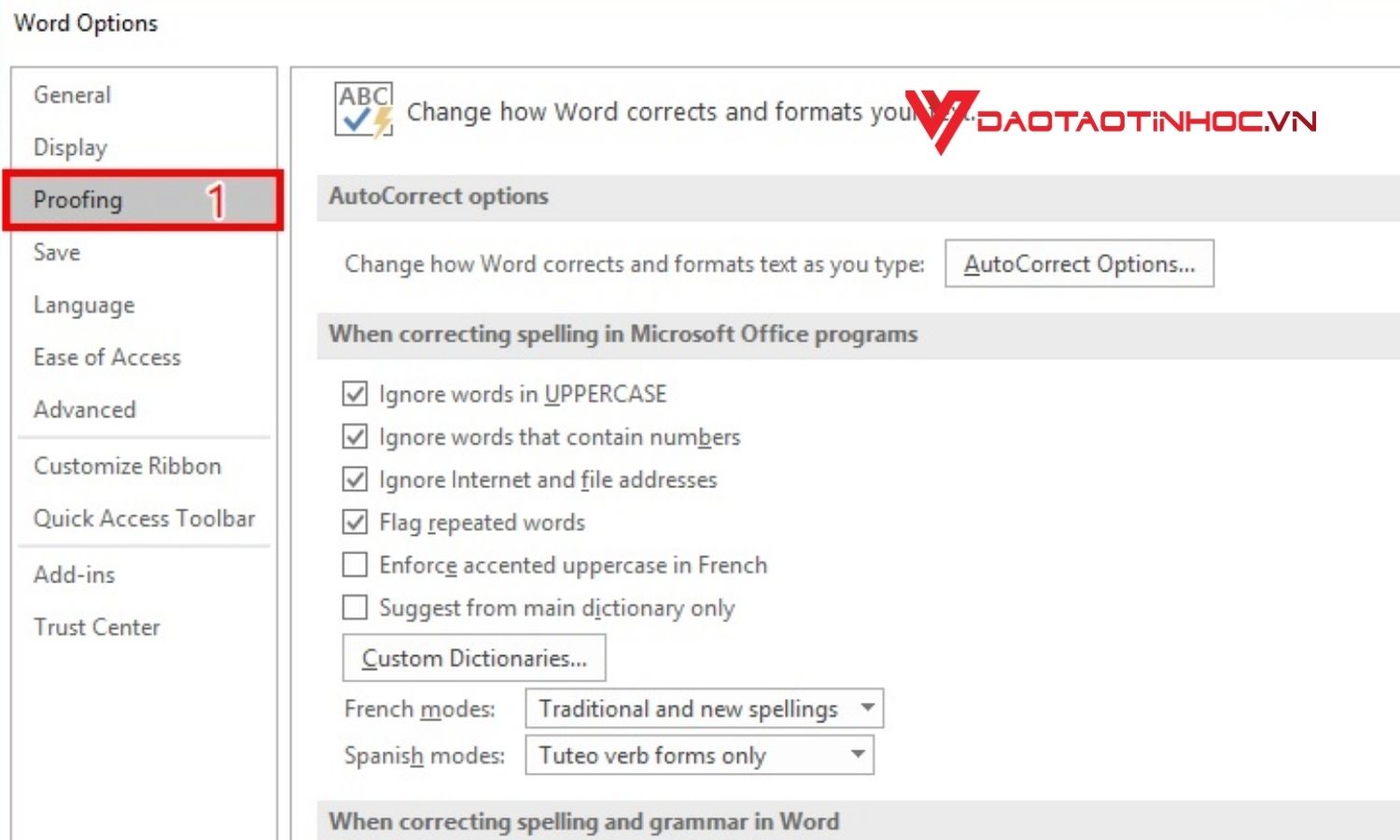 Cách sửa lỗi dính chữ trong word bước 3