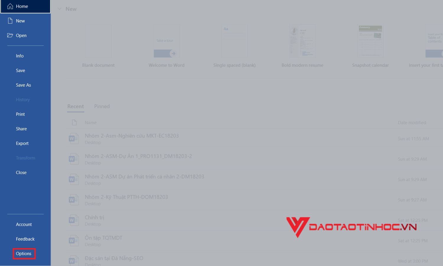 Cài chế độ mặc định tự động viết hoa trong word - Bước 2