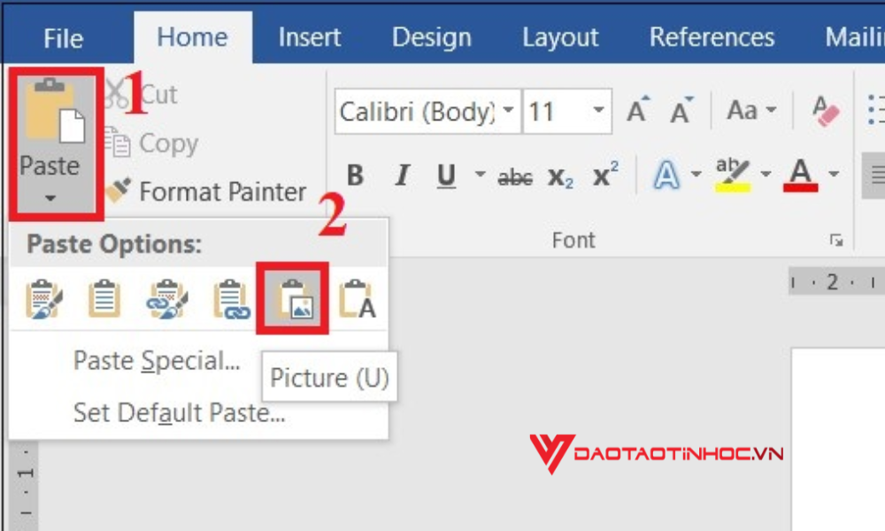 Cách chuyển Excel sang Word bằng Copy - tính năng Paste Picture - Bước 2