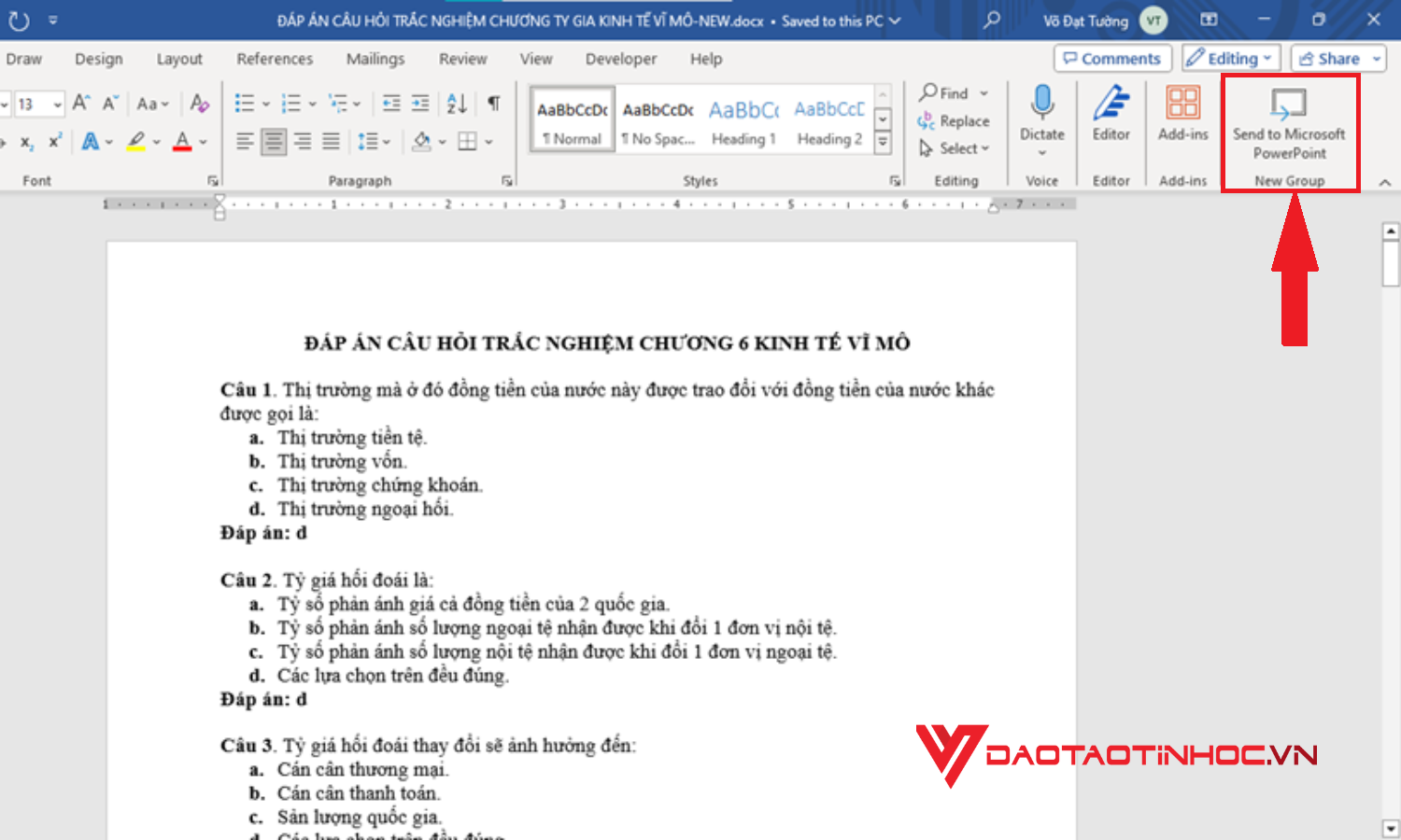 Cách chuyển Word sang Powerpoint từ phiên bản 2013, 2016, 2019 - Bước 6