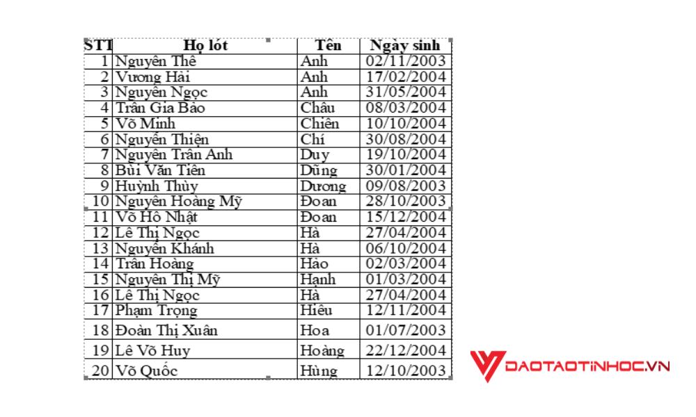 Cách chuyển Excel sang Word bằng Copy - tính năng Paste Picture - Bước 3