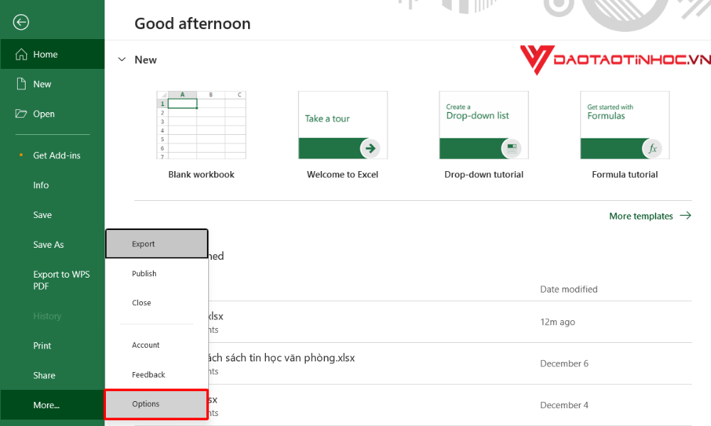 Cách bật Autosave và Autorecover để tự động lưu lại file Excel 1