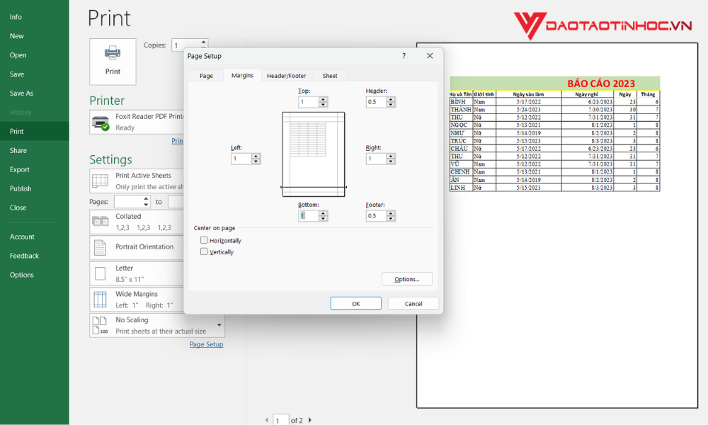 Cách chỉnh trang in trong Excel vừa trang A4 - 3