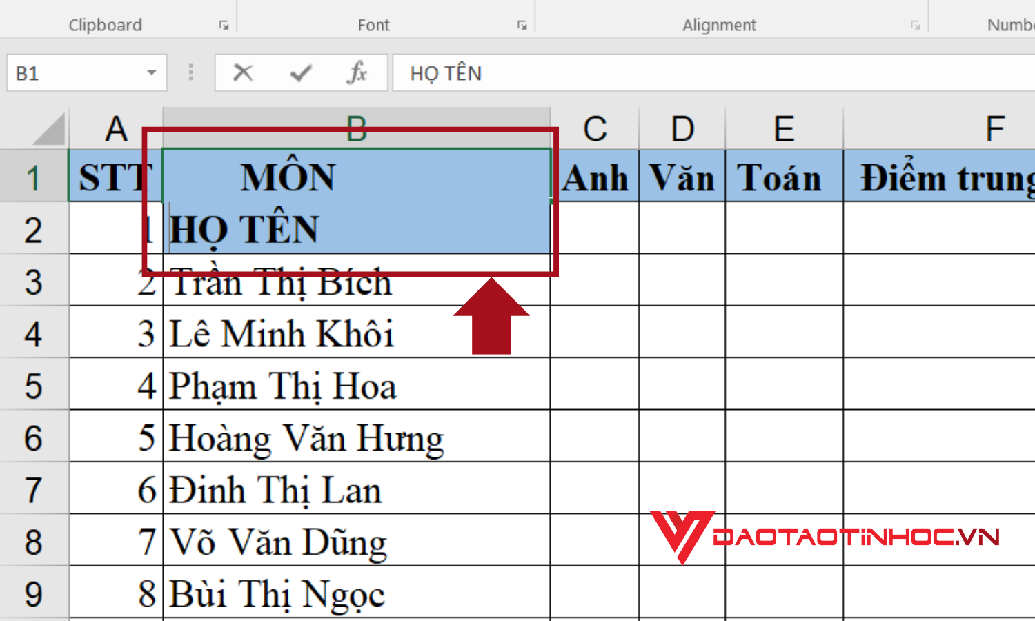Cách ghi nội dung vào ô gạch chéo trong Excel