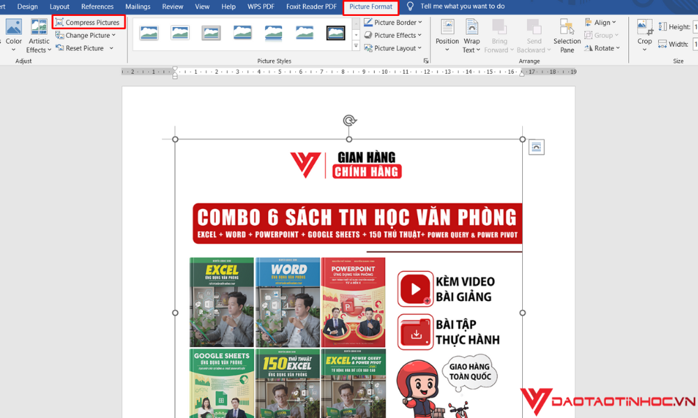 Cách giảm dung lượng file Word nhanh chóng bằng nén ảnh 1