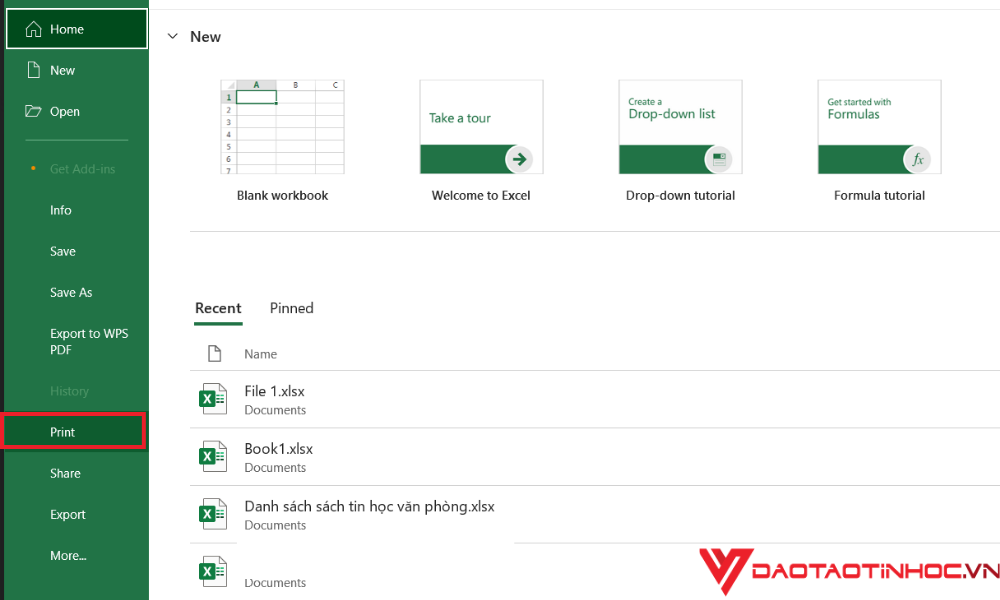Cách in nhiều Sheet trong Excel bước 3