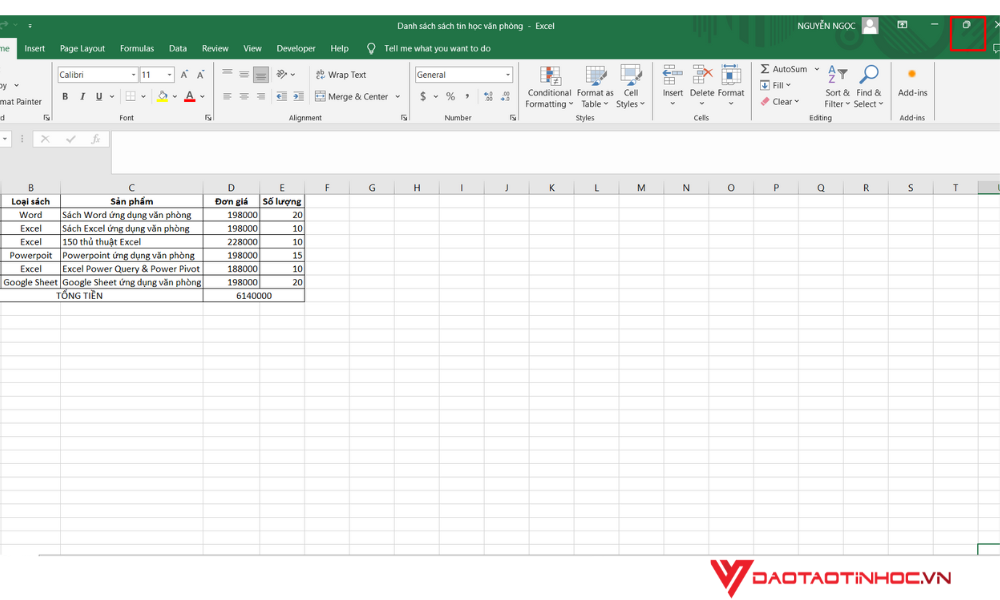 Cách mở 2 file Excel cùng lúc trên màn hình bước 1