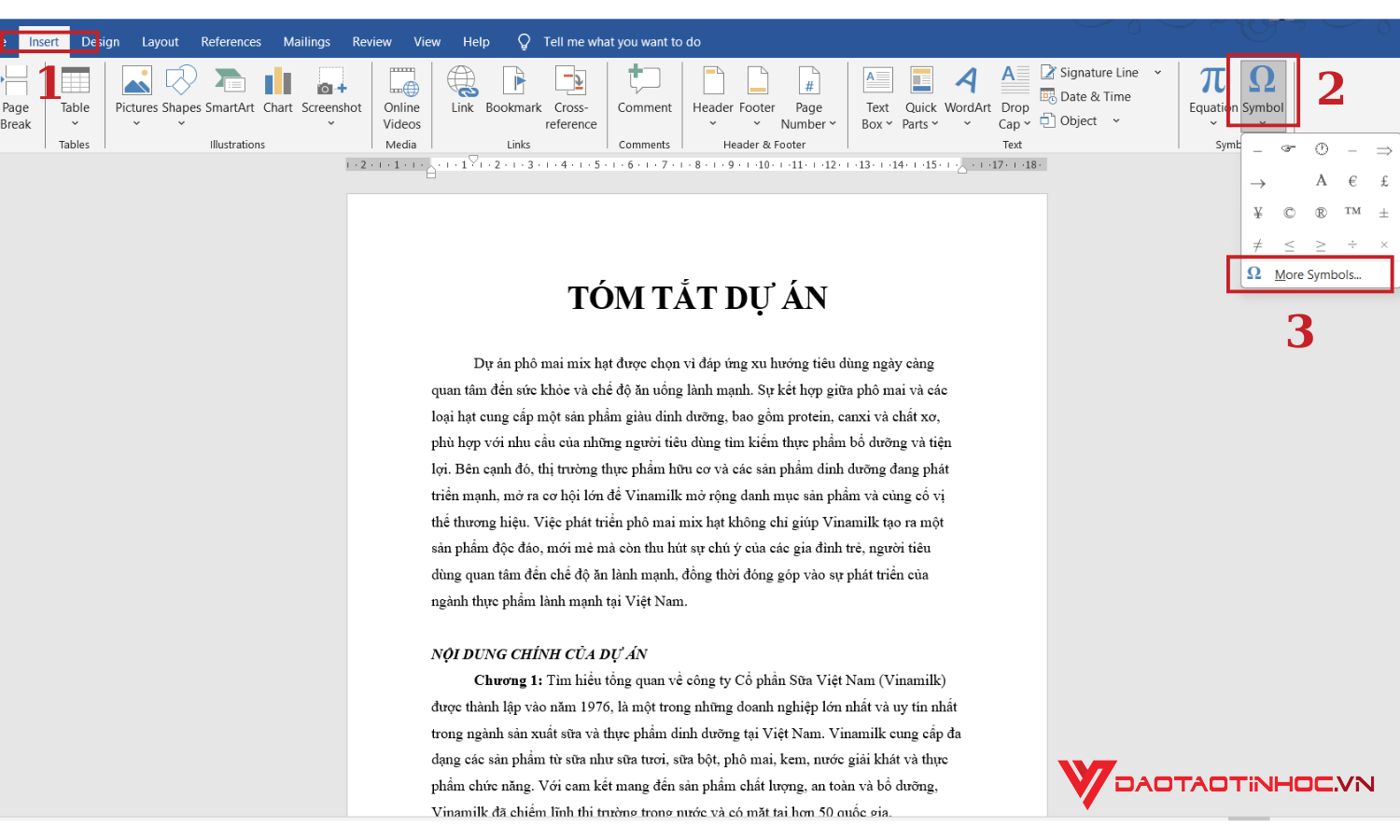 Cách sử dụng bảng kí tự đặc biệt