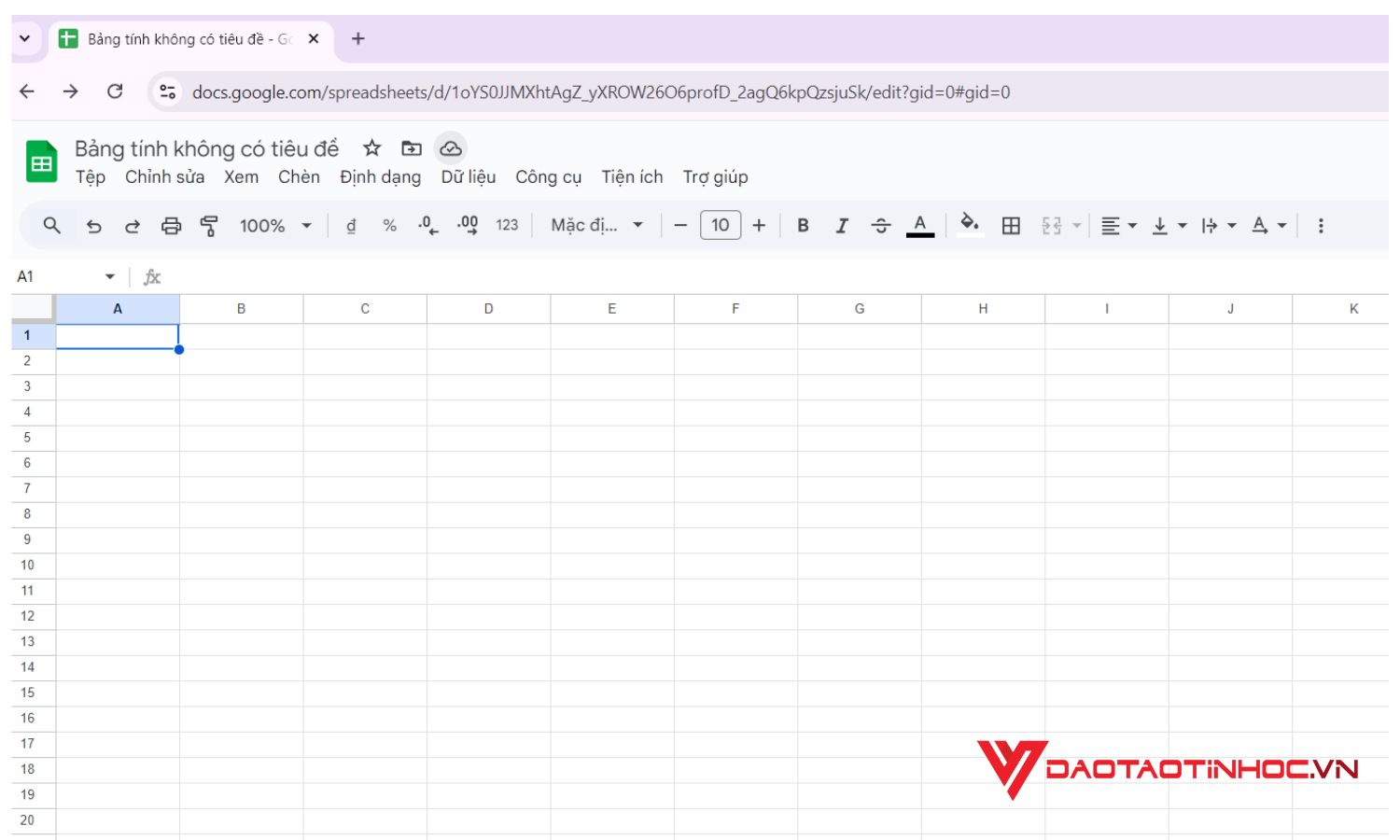 Cách sử dụng Google Sheets