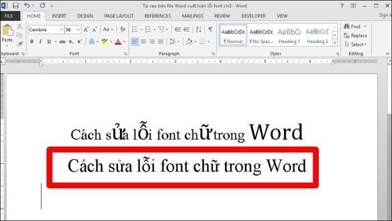 Cách sửa lỗi font chữ trong Word